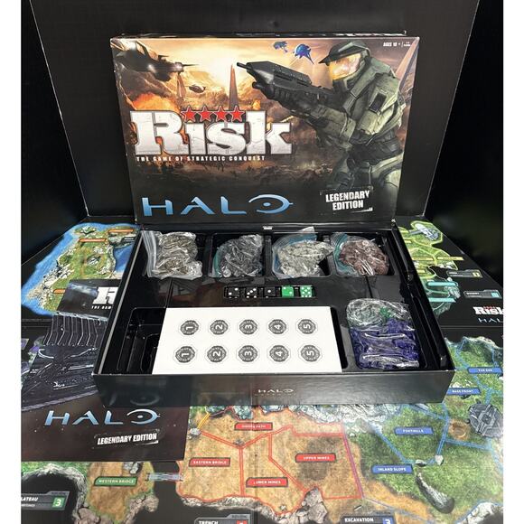 Risk Halo Legendary Edition Board Game Hasbro Strategy War 2012 100% Complete - Picture 1 of 11